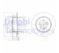 Discos de freno DELPHI BG3777 trasero, macizo, 2 Pieza