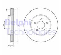 Discos de freno DELPHI BG4120 delantero, ventilado , 2 Pieza