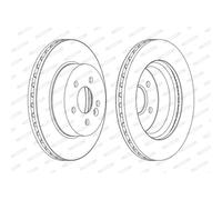 Discos de freno FERODO DDF1036C delantero, ventilado , 2 Pieza