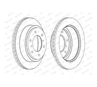 Discos de freno FERODO DDF1385C trasero, ventilado , 2 Pieza