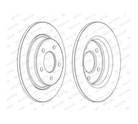 Discos de freno FERODO DDF1546C trasero, macizo, 2 Pieza
