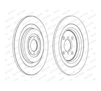 Discos de freno FERODO DDF1588C trasero, macizo, 2 Pieza