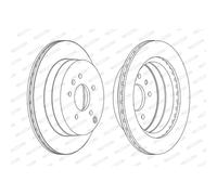 Discos de freno FERODO DDF1660C trasero, ventilado , 2 Pieza