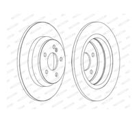 Discos de freno FERODO DDF1675C trasero, macizo, 2 Pieza