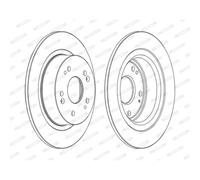 Discos de freno FERODO DDF1776C trasero, macizo, 2 Pieza