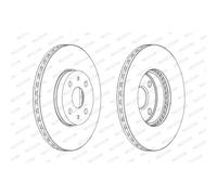 Discos de freno FERODO DDF1780C delantero, ventilado , 2 Pieza