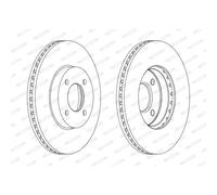 Discos de freno FERODO DDF2068C delantero, ventilado , 2 Pieza