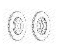 Discos de freno FERODO DDF252C delantero, ventilado , 2 Pieza