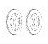 Discos de freno FERODO DDF2606C delantero, ventilado , 2 Pieza