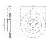 2x Disco de freno ventilado DDF2732C FERODO