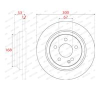 Discos de freno FERODO DDF2764C trasero, macizo, 2 Pieza