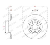 Discos de freno FERODO DDF2773C delantero, ventilado , 2 Pieza