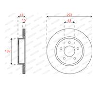 Discos de freno FERODO DDF2786C trasero, ventilado , 2 Pieza