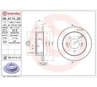 Discos de freno HYUNDAI SONATA V 2.0 VVTi GLS 08.A114.21