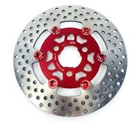 Discos de freno para moto Disco de freno flotante CNC de 3 agujeros, 220 mm x 57 mm, compatible con Honda, Yamaha, Cygnus-Z, RSZ, Jog, Force, Niu y scooter.(220mm Red)