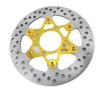Discos de freno para moto Pastillas de freno universales para motocicleta, disco flotante de 4 orificios, 220mm, paso del orificio del freno de disco delantero de motocicleta, 55m(New Gold)