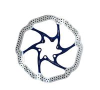 Discos de freno para moto Rotor de disco de freno de bicicleta HS1 Disc 160/180 mm, compatible con frenos de disco BB5/BB7 AVID MTB para montaña y carretera.(160mm blue)