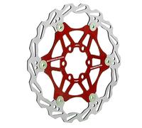 Discos de freno para moto Rotor flotante para bicicleta de 160 mm, 180 mm y 203 mm con disipación de calor, rotor de freno de disco hidráulico compatible con SHIMANO Disco freno(160MM Red)