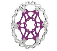 Discos de freno para moto Rotor flotante para bicicleta de 160 mm, 180 mm y 203 mm con disipación de calor, rotor de freno de disco hidráulico compatible con SHIMANO(160MM Purple)