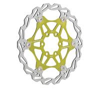 Discos de freno para moto Rotor flotante para bicicleta de 160 mm, 180 mm y 203 mm con disipación de calor, rotor de freno de disco hidráulico compatible con SHIMANO(160MM Green)