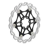 Discos de freno para moto Rotor flotante para bicicleta de 160 mm, 180 mm y 203 mm con disipación de calor, rotor de freno de disco hidráulico compatible con SHIMANO(160MM Black)