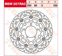 Disco freno TRW MSW257RAC Flotante racing Kawasaki KLE650 Versys Z750 Delantero