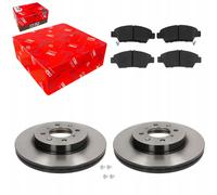 Discos de freno TRW + pastillas delanteras para HONDA CITY V JAZZ III 2008-