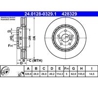 Discos De Freno Ventilados Delante Para Toyota RAV 4 V Van Lexus RX ES A5 H5 A5