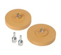 Discos de goma raspadores para taladro con adaptador, juego de 2 piezas para eliminar residuos y calcomanías de automóviles, motocicletas y vehículos similares (88 mm + 100 mm)