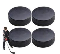 Discos de hockey reglamentarios de 4 piezas - Disco de hockey, discos de práctica estándar | Discos de hockey de entrenamiento de tamaño oficial | Equipo de hockey sobre hielo de 3 pulgadas de diámetr
