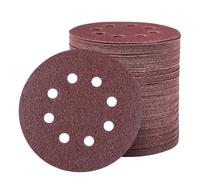 Discos de Lija 80 piezas Lijas Para Lijadora Orbital 125mm velcro 8 agujeros Lijado de Papel para lijadoras orbitales aleatorias grano 40/60/80/100/120/150/180/240