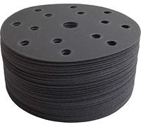 Discos de lija abrasivos HANDIT SILVER con gancho, diametro Ø150 mm y 15 aspiraciones … (GRANO 500, 100 UNIDADES)