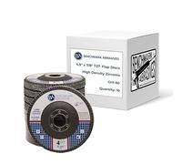 Discos de lija de solapa tipo 27 de alta densidad de 4,5 x 7/8 pulgadas, 10 unidades