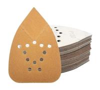 Discos de lija papel | For lijadora de ratón: 50 piezas, 12 orificios, gancho y bucle, grano 40-240(180Grit)