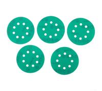 Discos de lijado de 8 agujeros de 5 pulgadas hechos de grano de circonita premium, adecuados para lijado húmedo y seco de varios materiales, 5 piezas (1500#)