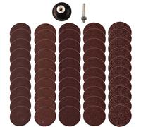 Discos de lijado de cambio rápido de 2 pulgadas, almohadillas abrasivas de tela de esmeril, para amoladora, preparación de soldadura de acero inoxidable, compatible con bloqueo de rollo, rojo, paquete