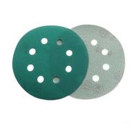 Discos de lijado de circonita de 5 pulgadas y 8 agujeros para un pulido eficaz en húmedo y seco, para varios materiales, 5 discos (180#)