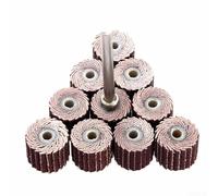 Discos de lijado de solapa de grano 240, paquete de 10 con mandril para aplicaciones de herramientas giratorias, incluyendo molienda de pulido profundo y acabado desigual