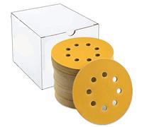 Discos de lijado SenmaiTools, 125 mm 8 agujeros，100 piezas, discos de lijado de grano P400, papel de lija de 125 mm, discos de pulido autoadhesivos, para lijadoras orbitales