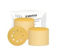 Discos de lijado SenmaiTools, 125 mm 8 agujeros, 50 piezas, discos de lijado de grano P40, papel de lija de 125 mm, discos de pulido autoadhesivos, para lijadoras orbitales