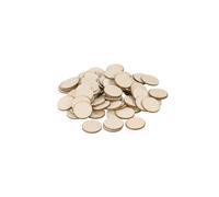 Discos de madera para manualidades, círculos, redondos, naturales (diámetro de 2 cm, 80 unidades)