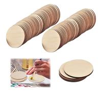 Discos de Madera Para Manualidades - Rodajas de Madera de 1-1/2 x 1/8 pulgadas, Perfectos para Varios Proyectos de Madera - Posavasos de Madera y Fichas de Madera de Excelente Calidad