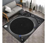 Discos De Musica 3D Impreso Moquetas Antideslizante Alfombra Área,3D Ilusión Óptica Alfombras Suave Franela Alfombra De Suelo Salón Dormitorio Throw Runner Rugs Perfil Bajo Alfombrillas /561713974505
