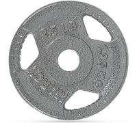 Discos de pesas - 1,25, 2,5, 5, 10, 20 kg - pesas de hierro fundido de 30 mm - placas de fitness, placas de fundición negras, pesas Tri-Grip para mancuernas, barra para entrenamiento de fuerza
