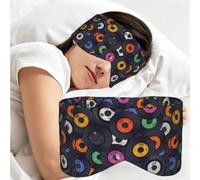 Discos de vinilo Álbum de música, Antifaz para dormir, ideal para el hogar, viajes y trabajo por turnos. Cubre completamente los ojos y bloquea la luz.