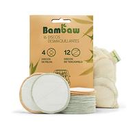 Discos Desmaquillantes | 16 Discos Desmaquillantes Reutilizables | Con Bolsa de Lavado | Hechos en Fibra de Bambú | Desmaquillante Facial | Lavables | Aptos Para Todo Tipo de Pieles | Bambaw