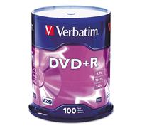 Discos DVD+R Verbatim 95098, 4,7 GB, eje 16x, paquete de 100