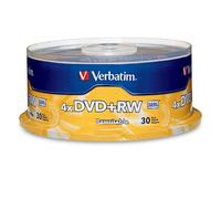 Discos DVD+RW, 4,7 GB, 4X, husillo, 30 Unidades