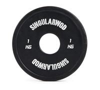 Discos Fraccionales Individual SINGULARWOD Color negro. Incrementa tus pesos poco a poco. Discos de pesas fraccionales de SINGULARWOD para Gimnasio en Casa. Disco 1 KG Crossfit e Hyrox
