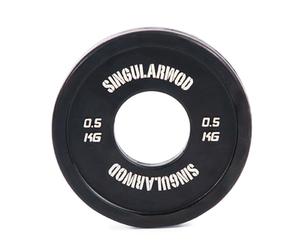 Discos Fraccionales Individuales SINGULARWOD Color negro. Incrementa tus pesos poco a poco. Discos de pesas fraccionales de SINGULARWOD para Gimnasio en Casa. Disco Individual 0,5 KG Crossfit e Hyrox